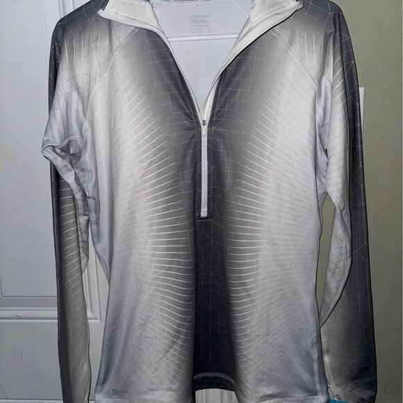 Nike Pro Dri Fit Womens Half Zip Alethtic Long Sleeve Top Sz Large - Picture 1 of 5